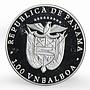 Panama 1 balboa Olympic Summer Games Tennis proof silver coin 1988