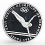 Panama 1 balboa Olympic Summer Games Gymnastics proof silver coin 1988