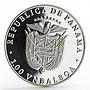 Panama 1 balboa Olympic Summer Games Equestrian proof silver coin 1988
