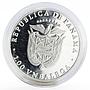 Panama 1 balboa Olympic Summer Games Equestrian proof silver coin 1988