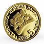 Bulgaria 5 leva Olympic Games Cycling Athens sport proof gold coin 2002