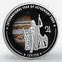 Cook Islands 5 dollars Astronomy Jupiter colored proof silver coin 2009