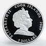 Cook Islands 5 dollars Astronomy Jupiter colored proof silver coin 2009