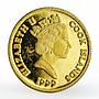 Cook Islands 10 dollars Solar Eclipse prof gold coin 1999