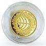 Cook Islands 10 dollars Solar Eclipse prof gold coin 1999