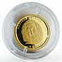 Liberia 10 dollars Marlene Dietrich proof gold coin 2001