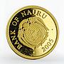 Nauru 10 dollars National Museum in Nuremburg proof gold coin 2005