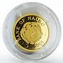 Nauru 10 dollars National Museum in Nuremburg proof gold coin 2005