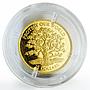 Niue 25 dollars Protect our World Tree proof gold coin 1996
