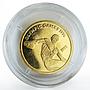 Samoa 10 tala Discus Thrower 1996 Summer Olympics proof gold coin 1995