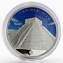 Mongolia 500 togrog 7 Wonders Chichen Itza Mexico colored proof silver 2008