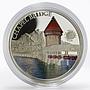 Palau 5 dollars World of Wonders Chapel Bridge colored proof silver coin 2011