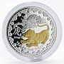 Rwanda 1000 francs Year of the Tiger gilded silver coin 2010