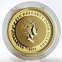 Cook Island 10 dollars Love is Precious two swans colored proof gold coin 2008