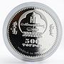 Mongolia 500 togrog Soviet Space Exploration Gagarin colored silver coin 2007