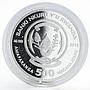 Rwanda 500 francs Year of the Snake Harmony silver coin 2013