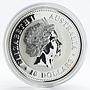 Australia 10 dollars Year of the Monkey Lunar Series I silver coin 2004