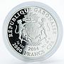 Gabon 2000 francs Zodiac Cancer proof silver coin 2014