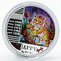 Malawi set of 4 coins Lunar Year of the Tiger Blessings colored silver coin 2010