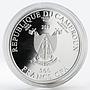 Cameroon 500 francs Lady With Ermine Da Vinci art colored proof silver coin 2017