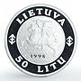 Lithuania 50 litu The Grand Duke Algirdas silver proof coin 1998