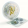 Rwanda 1000 francs Zodiac Pisces Fish silver gilded coin 2009