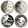 Mexico set of 12 coins 25 50 100 pesos Football World Cup proof silver coin 1986