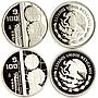 Mexico set of 12 coins 25 50 100 pesos Football World Cup proof silver coin 1986