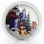 Cameroon 1000 francs Happy New Year holiday winter colored silver coin 2019