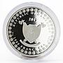 Cameroon 1000 francs Happy New Year holiday winter colored silver coin 2019