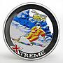 Andorra 10 diners Extreme Sports Heliskiing colored proof silver coin 2007