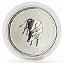 Australian 1 dollar Year of the Ox Lunar Series I 1 oz Silver Coin 2009