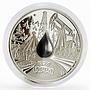 Cook Island 5 dollars Ugra Drop of Oil taiga yurt towers proof silver coin 2010