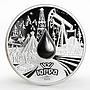 Cook Island 5 dollars Ugra Drop of Oil taiga yurt towers proof silver coin 2010