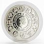 Niue 1 dollar Zodiac Pisces Alphonse Mucha silver colored proof coin 2011