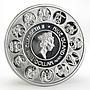 Niue 1 dollar Zodiac Pisces Alphonse Mucha silver colored proof coin 2011
