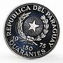 Paraguay 150 guaranies Apollo 11 Eagle landing Moon proof silver coin 1975