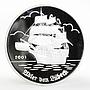 Togo 1000 francs Adler von Lubeck German sailing ship proof silver coin 2001