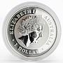 Australia 1 dollar Year of the Horse Lunar Series I gilded silver coin 2002