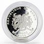 Benin 1000 francs Leif Ericson New World explorer ship proof silver coin 2001