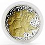 Australia 1 dollar Koala and baby wild animals gilded silver coin 2008