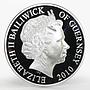 Bailiwick of Guernsey 10 pounds Fighter Hurricane plane WWII silver coin 2010