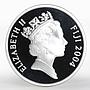 Fiji 10 dollars Sailing ship Falcon Sir Walter Raleigh proof silver coin 2004