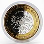 Mexico 100 pesos 400th Anniversary of Don Quijote proof silver coin 2005