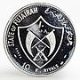 Fujairah 10 riyals Pilgrim in Australia proof silver coin 1970