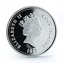 Cook Islands 1 dollar Tilligania johnstoni Australian flora 1oz silver coin 1999