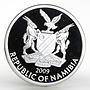 Namibia 10 dollars Great Monarchs Friedrich III gilded proof silver coin 2009