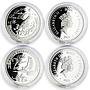 Niue 2 dollars set of 12 coins The Twelve Days of Christmas proof silver 2009