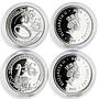 Niue 2 dollars set of 12 coins The Twelve Days of Christmas proof silver 2009