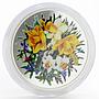 Laos 70000 kip Spring Mood Flowers butterflies colored proof silver coin 2017